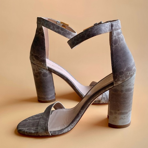 Stuart Weitzman NEARLYNUDE Block Sandal size 7.5 - Picture 3 of 9